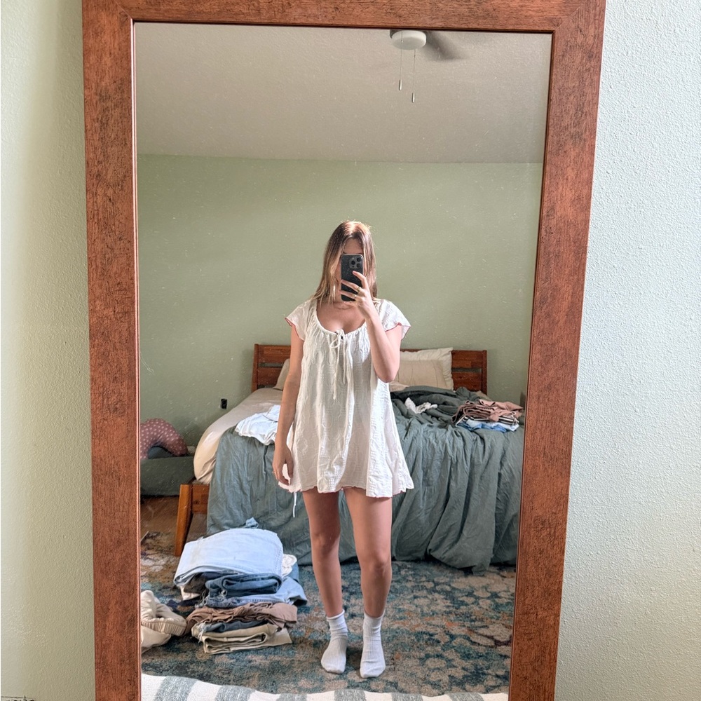 Boho White Mini Dress